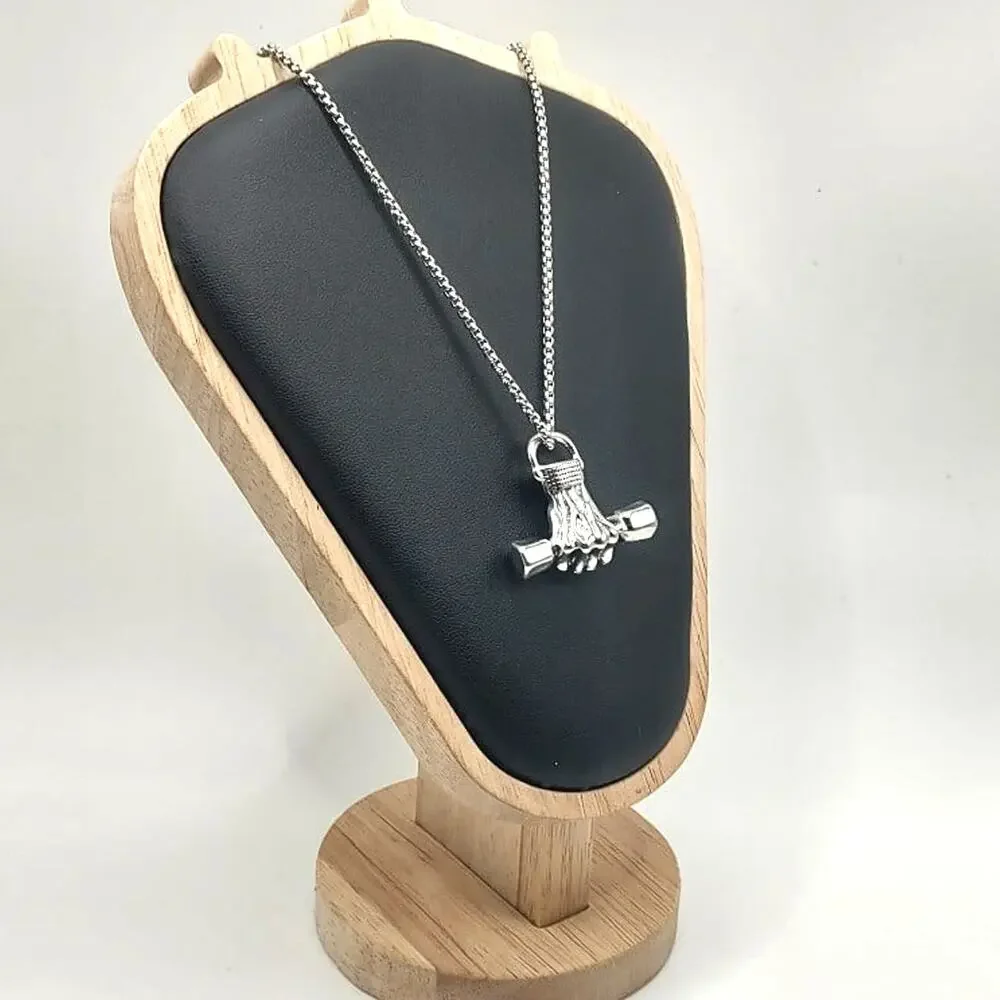 Stainless Dumbbell Workout Necklace Exercise Fitness Bodybuilding Birthday Gift